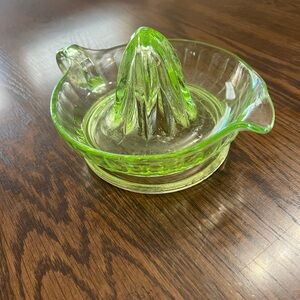 Vintage Green Glass Citrus Juicer